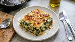 Lasagne mit Spinat und Pinienkernen – cremig, vegetarisch und gut vorzubereiten