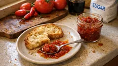 Tomaten-Chili-Konfitüre mit Balsamico – fruchtig-pikant und wunderbar zu Käse