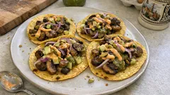 Glutenfreie Tacos mit gerösteten Champignons – würzig, frisch und ganz einfach