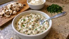 Cremiger Champignon-Dip mit Schnittlauch – schnell gemacht und voller Aroma