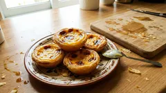 Pastéis de Nata wie aus Lissabon – knuspriger Blätterteig, cremige Vanillefüllung
