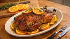 Ente mit Orangen aus dem Ofen – festlich, saftig und mit feiner Honigglasur