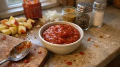 Ketchup ohne Zucker selber machen: mit Apfel, schnell püriert und schön sämig