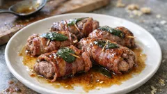 Saltimbocca-Röllchen aus der Pfanne – zart, aromatisch und schnell gemacht