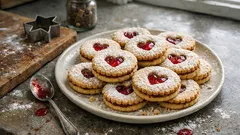 Spitzbuben (Linzer Augen) mit Himbeerkonfitüre – so werden sie schön mürbe