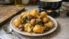 Gemüsefondue im Bierteig: knusprig, gesellig und einfach vorbereitet