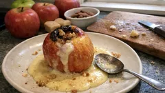 Bratapfel mit Vanillesoße: ein klassisches Ofendessert für kalte Tage