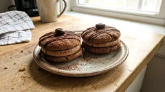 Kaffeeplätzchen mit Mokka-Füllung – kleine Doppelkekse, die wie vom Konditor wirken