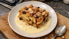 Ofenschlupfer mit Äpfeln und Quark – saftig aus dem Ofen, mit schneller Vanillesauce