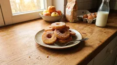 Klassische Apfelküchle aus der Pfanne – außen knusprig, innen weich (mit Zimt & Zucker)