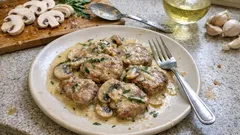 Züricher Kalbsfilet aus der Pfanne – cremige Champignon-Estragon-Sauce in 20 Minuten