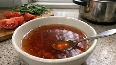 Klare Tomatenconsommé: so wird aus wenigen Zutaten eine elegante Vorspeise