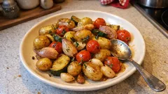 Ofengemüse mit Kartoffeln und Tomaten: so wird es besonders aromatisch