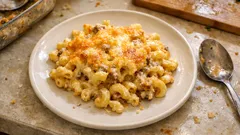 Hörnchennudeln mit Käse aus dem Ofen – einfach, cremig und familientauglich