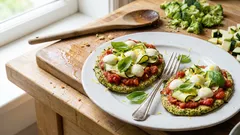 Keto-Brokkoli-Pizzafladen: knusprige Low-Carb-Pizza ganz ohne Mehl