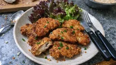 Austernpilz-Schnitzel mit knuspriger Panade – so bleiben sie innen saftig