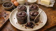 Schoko-Glaskuchen: saftig gebacken und eine schöne Idee zum Verschenken